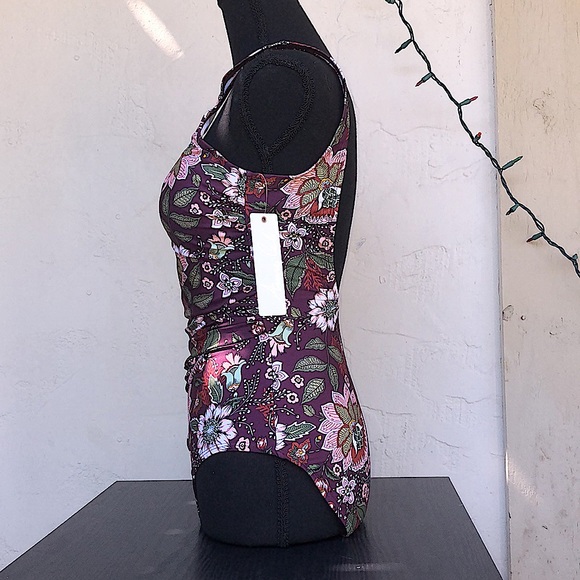 NWT Anne Cole One-Piece Swimsuit in Floral Print - Picture 3 of 12